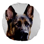 German Shepherd Dog Large 18  Premium Flano Round Cushion 