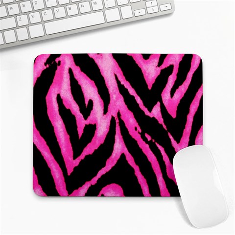 Pink Tiger Stripe Large Mousepad from ArtsNow.com Front
