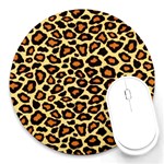 Leopard Print Round Mousepad