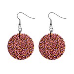 Pink Leopard Print 1  Button Earrings