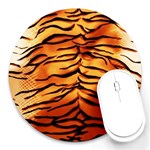 Tiger Print Round Mousepad