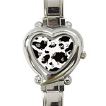 Cow Print 2 Heart Italian Charm Watch