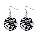 Bw Zebra 1  Button Earrings