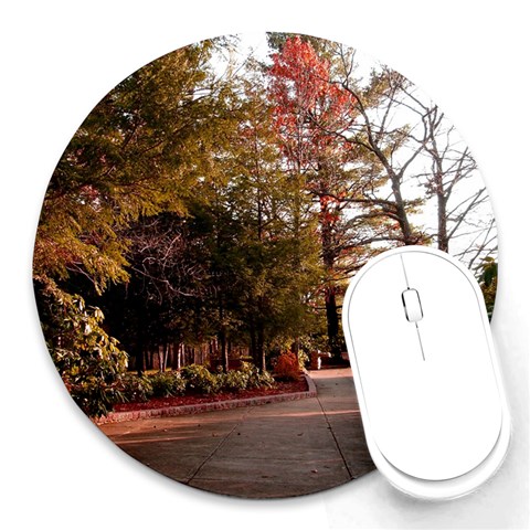 Leo Harrison St Pk  Path 2 Round Mousepad from ArtsNow.com Front