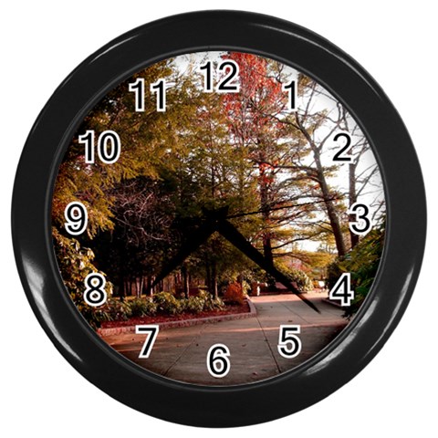 Leo Harrison St Pk  Path 2 Wall Clock (Black) from ArtsNow.com Front
