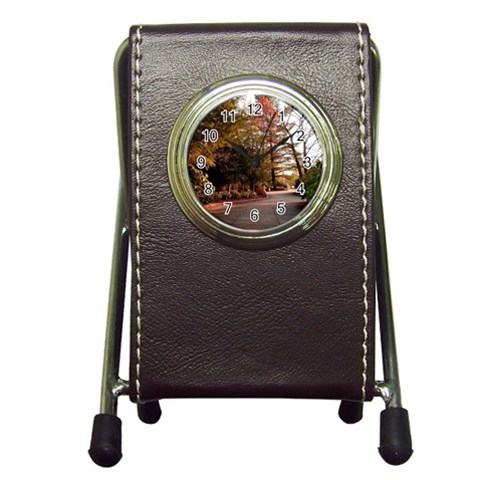 Leo Harrison St Pk  Path 2 Pen Holder Desk Clock from ArtsNow.com Front