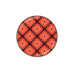 Red Opium Lotus Pattern Hat Clip Ball Marker