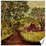 Old Red Barn By Ave Hurley - Canvas 12  x 12 