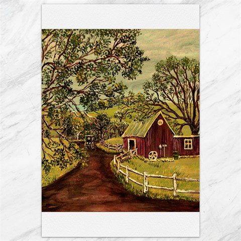 Old Red Barn By Ave Hurley 19.62 x28.9  Canvas - 1