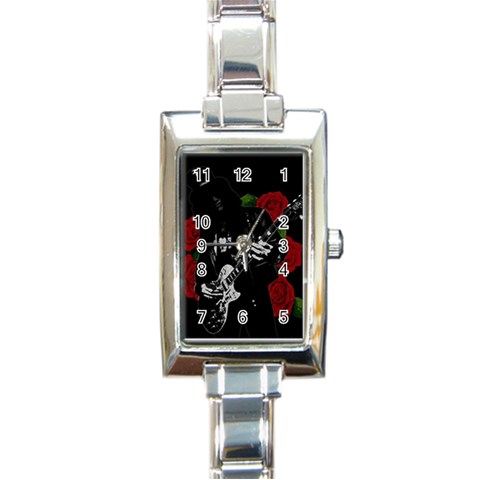 Slash Rectangle Italian Charm Watch from ArtsNow.com Front