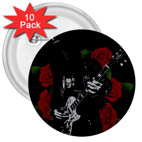 Slash 3  Buttons (10 pack)  from ArtsNow.com Front