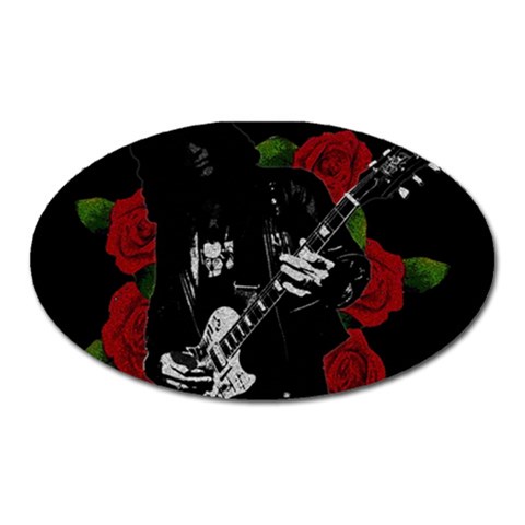 Slash Oval Magnet from ArtsNow.com Front