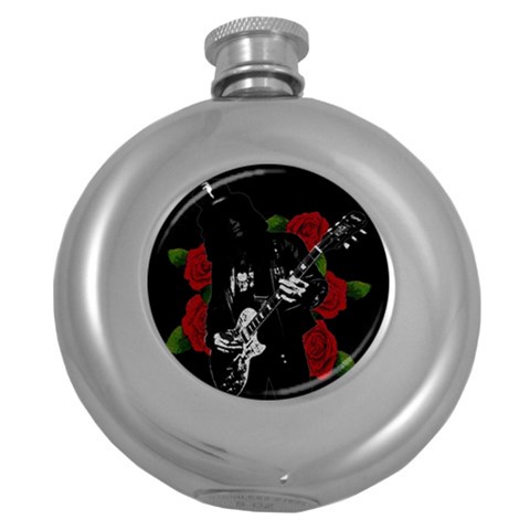 Slash Round Hip Flask (5 oz) from ArtsNow.com Front
