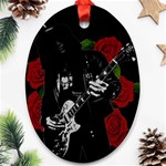 Slash Oval Ornament (Two Sides)