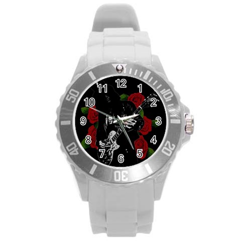 Slash Round Plastic Sport Watch (L) from ArtsNow.com Front