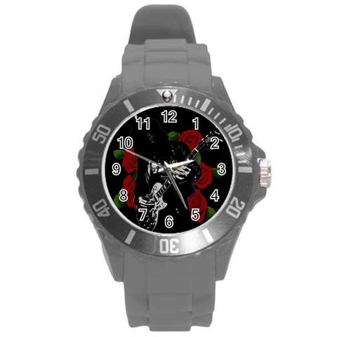 Slash Round Plastic Sport Watch (L) from ArtsNow.com Front