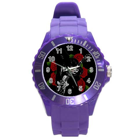 Slash Round Plastic Sport Watch (L) from ArtsNow.com Front