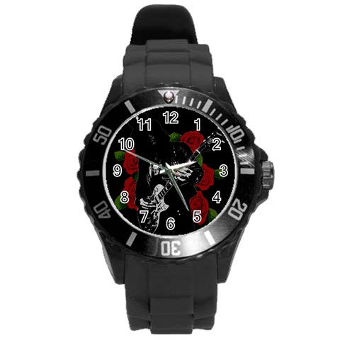 Slash Round Plastic Sport Watch (L) from ArtsNow.com Front