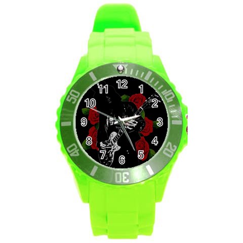 Slash Round Plastic Sport Watch (L) from ArtsNow.com Front