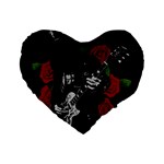 Slash Standard 16  Premium Flano Heart Shape Cushions