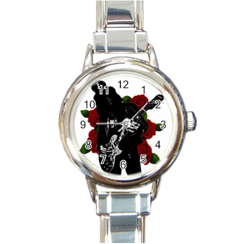 Slash Round Italian Charm Watch from ArtsNow.com Front