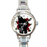 Slash Round Italian Charm Watch