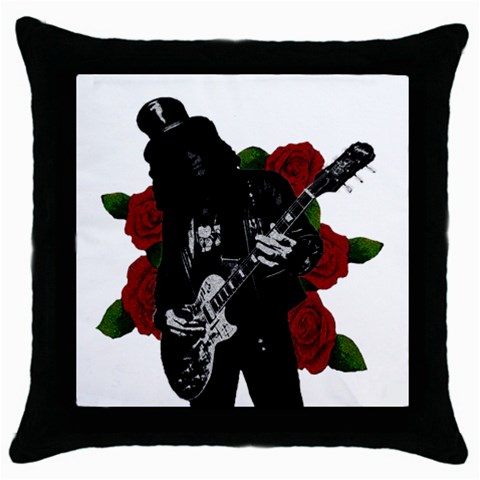 Slash Throw Pillow Case (Black) from ArtsNow.com Front