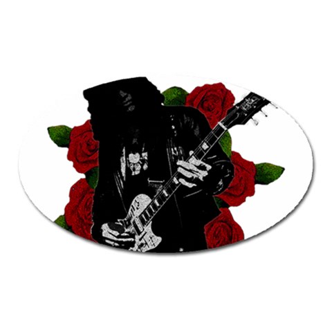 Slash Oval Magnet from ArtsNow.com Front