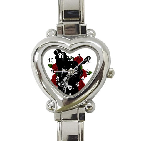 Slash Heart Italian Charm Watch from ArtsNow.com Front
