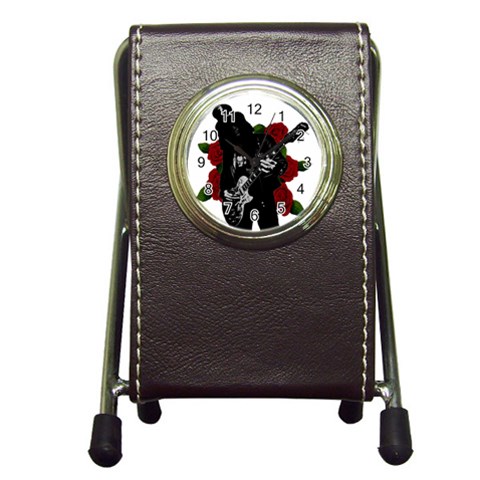Slash Pen Holder Desk Clocks from ArtsNow.com Front