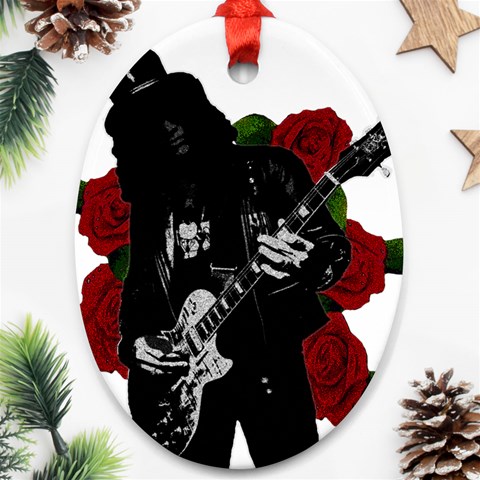 Slash Oval Ornament (Two Sides) from ArtsNow.com Front