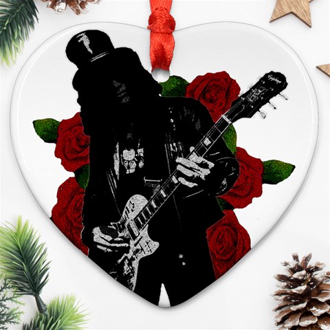 Slash Heart Ornament (Two Sides) from ArtsNow.com Front