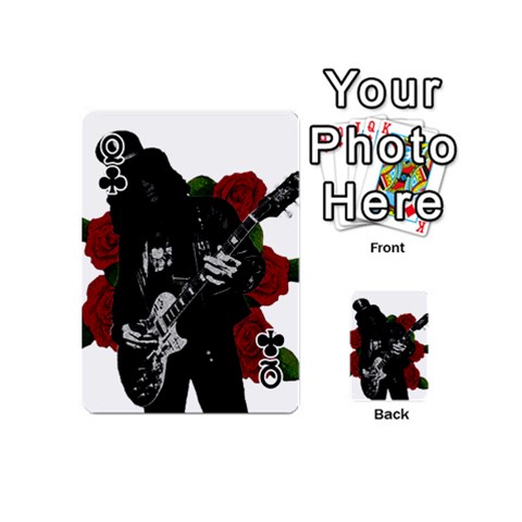 Queen Slash Playing Cards 54 (Mini)  from ArtsNow.com Front - ClubQ