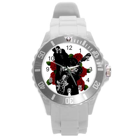 Slash Round Plastic Sport Watch (L) from ArtsNow.com Front