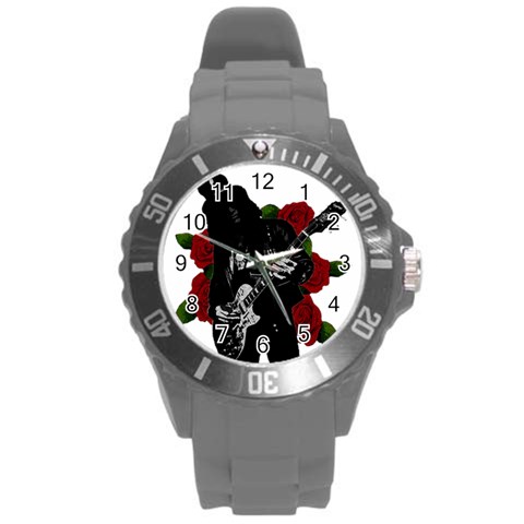 Slash Round Plastic Sport Watch (L) from ArtsNow.com Front