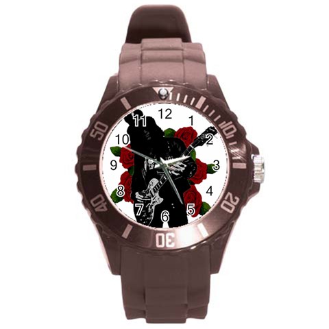 Slash Round Plastic Sport Watch (L) from ArtsNow.com Front