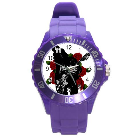 Slash Round Plastic Sport Watch (L) from ArtsNow.com Front
