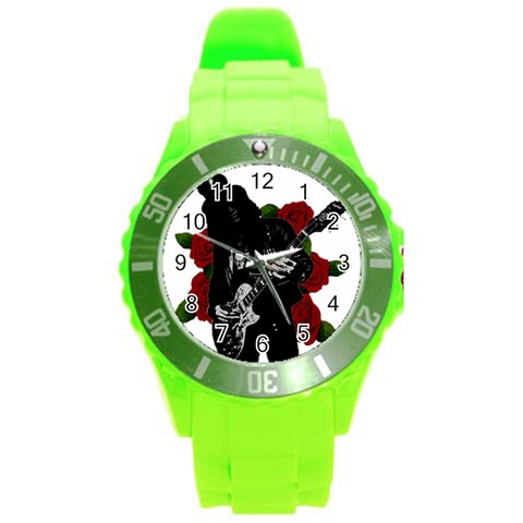 Slash Round Plastic Sport Watch (L) from ArtsNow.com Front