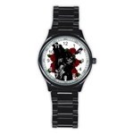 Slash Stainless Steel Round Watch