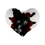 Slash Standard 16  Premium Flano Heart Shape Cushions