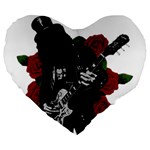Slash Large 19  Premium Flano Heart Shape Cushions
