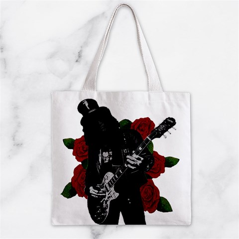Slash Zipper Grocery Tote Bag from ArtsNow.com Front