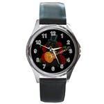 Puli dog - Slash  Round Metal Watch