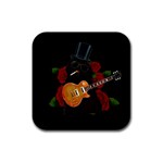 Puli dog - Slash  Rubber Coaster (Square) 