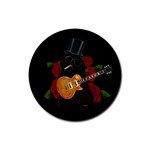 Puli dog - Slash  Rubber Round Coaster (4 pack) 