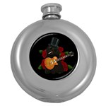 Puli dog - Slash  Round Hip Flask (5 oz)