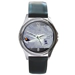 AIRBUS A340 - Quality Round Unisex Leather Strap Watch