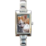 Cute Kitten Rectangular Italian Charm Watch