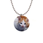 Cute Kitten 2 1  Button Necklace