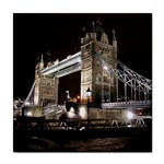 London Bridge Night Tile Coaster